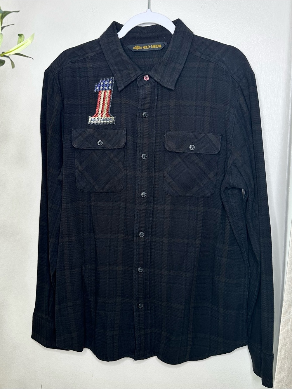 Harley Davidson Large Flannel Long Sleeve